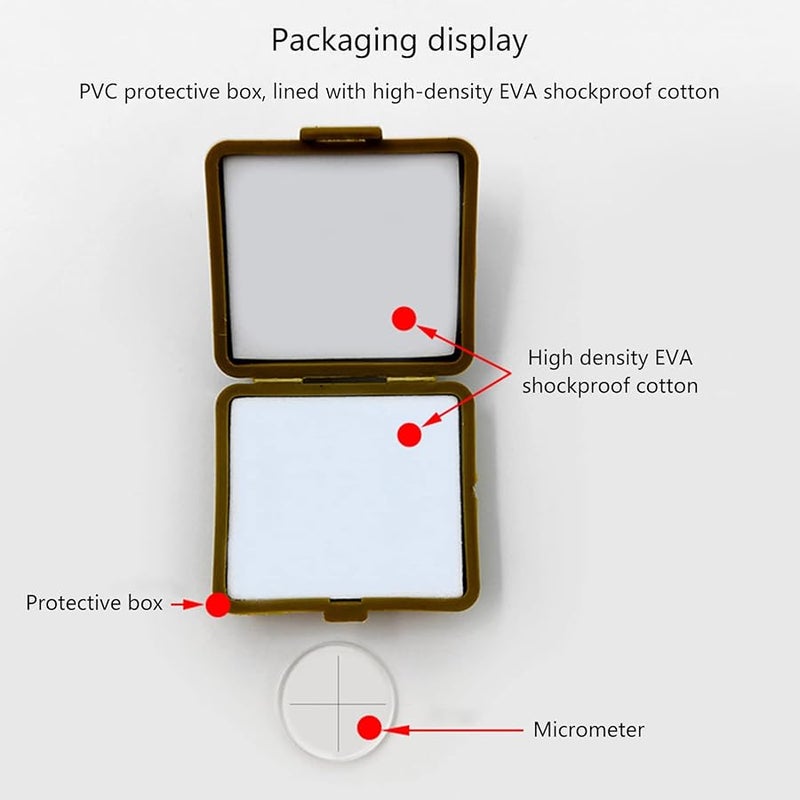 24mm Diameter Microscope Ocular Micrometer Reticle Precise Optical Glass Eyepiece Stage Calibration Slide - Image 4